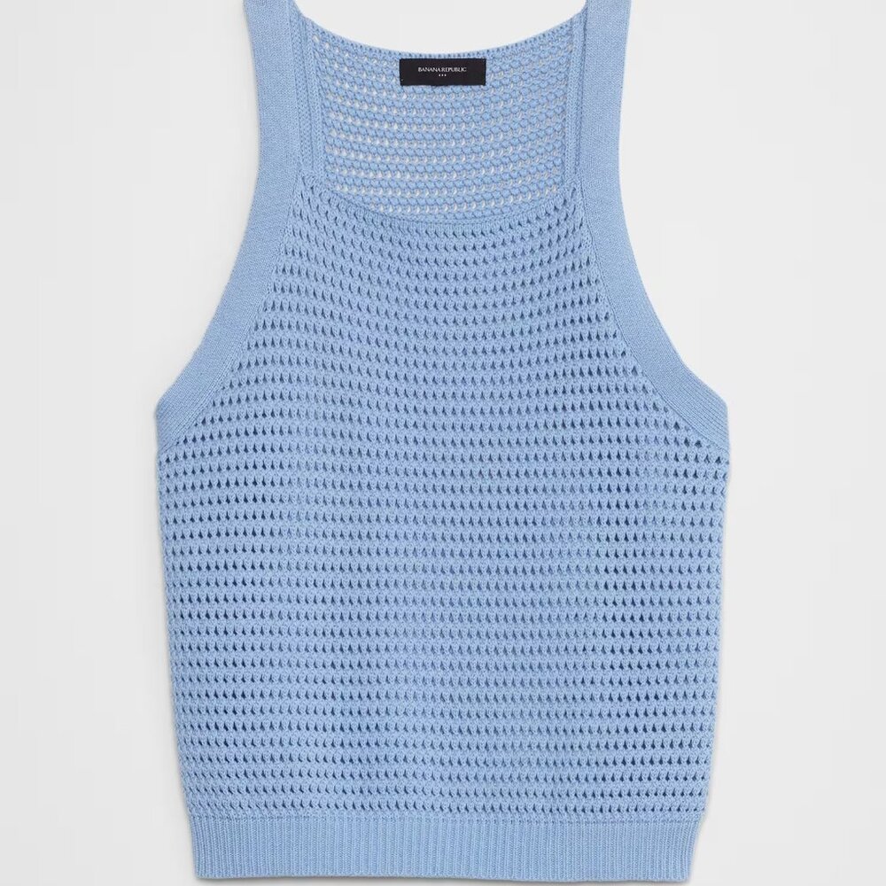 NWT Banana Republic Factory Open Stitch Sweater Tank Size L